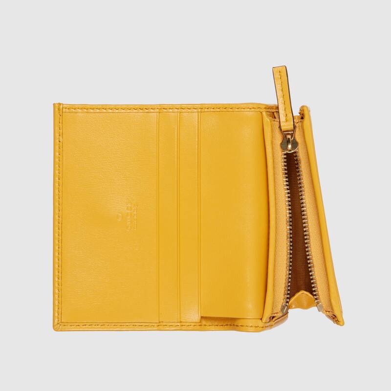 Gucci Jackie 1961 Card Case Wallet 645536 Yellow